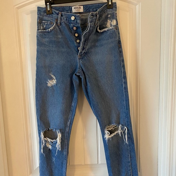 Agolde Jamie High-Rise Distressed Jean - Picture 3 of 10